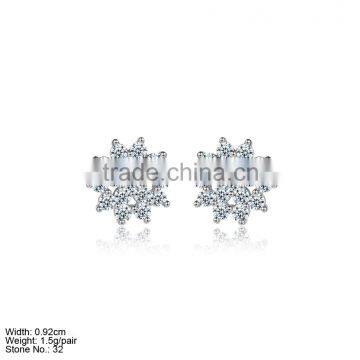 GZA2-026 925 Sterling Silver Stud Earrings Fine Jewelry Designs S925 Tiny CZ Studs Earring