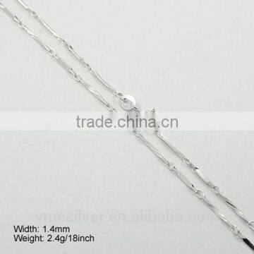 Machine made chain,v shape 08 box chain sterling silver chain real 925 silver main material CSGL-056