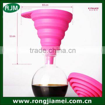 2014 style silicone rubber funnel foldable oil funnel