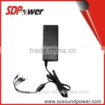 SDPower 12v 5a 4 ports cctv power supply with 100-240V input desktop type