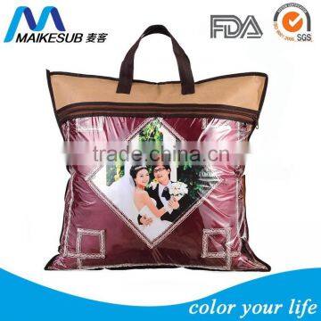 Wine color sublimation pillow case ,square shape                        
                                                Quality Choice