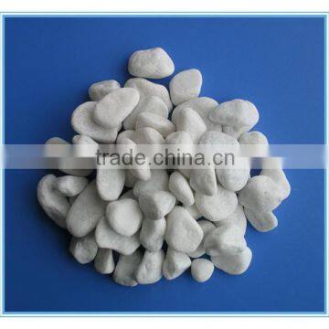 decorative unpolished white round driveway river pebble stone