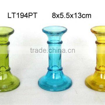 LT194PT glass candle holder sprayed with color