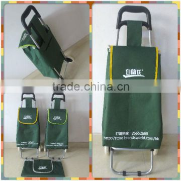 Shopping trolley bag,600D polyester folding shopping trolley bag