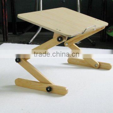 100% Bamboo Portable Laptop Desk Table Folding adjustable bamboo laptop table