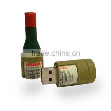 PVC Bottle Shape USB Drive 2gb 2.0