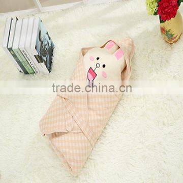 Ajustable baby blanket soft cotton muslin newborn sleep wrap with tie