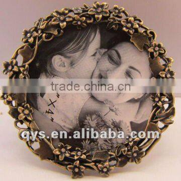 4x4" Jeweled Metal Photo/Picture Frame