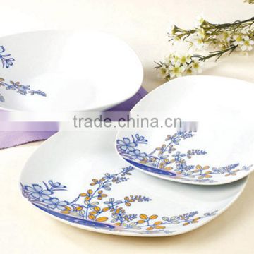 Square dinner set,good porcelain dinner set,porcelain square plate set