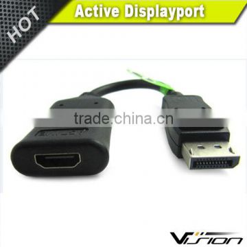 23cm Displayport male to HDMI female active adapter in black