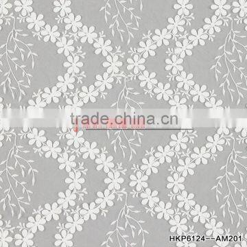 Six Leaf Grass Chemical Embroidery Lace for Women Summer Dress Clotch Breathable Mesh White Milk Slik Thread Khnitted Tablecloth photo-3