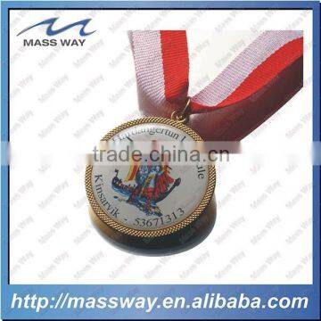 Old Color 3D Tourch Shape Custom Commemorative Religious Medal photo-3