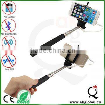 No Charger and all Compatible Brand Handheld Selfie Stick Monopod with cable remote control