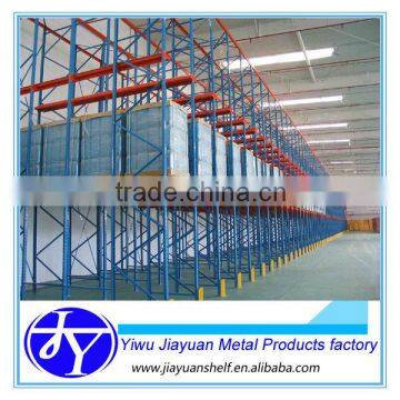warehouse drive in metal racking