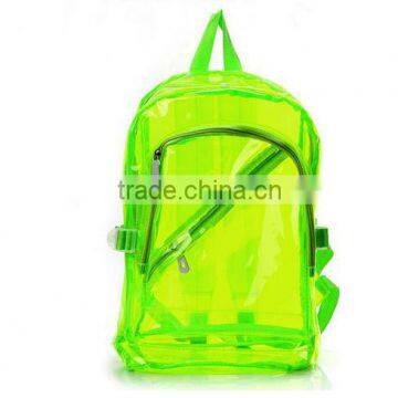 Beautiful pvc clear beach backpack bags with candy colors