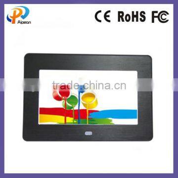 metal material coated digital touch screen 7" tft lcd touch screen module inlay mounted window showing.