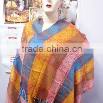 silk whool Ladies Scarf wool blended light weight simple and sober scarves for girls