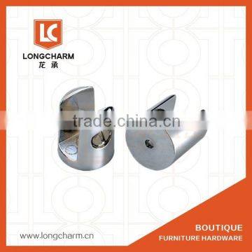 zinc alloy Barrel-Shaped Glass shelf Bracket for 10 mm Glass