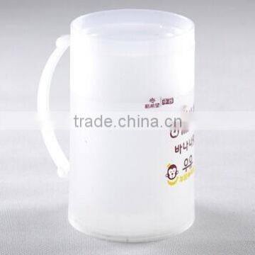 Eco-friendly 16OZ Double Wall Plastic Beer Cup With Handle