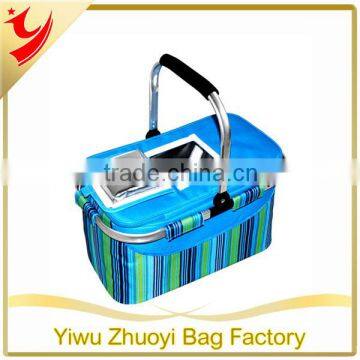 600D Polyester , 4MM Aluminum Foil Fancy Cooler Basket with Aluminum Frame