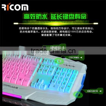 Professional gaming use led lighting mechanical keyboard wired--LK612--Shenzhen Ricom