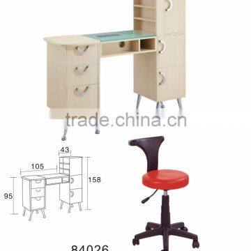 84026 Manicure Table, Nail Desk,Nail Table nail salon manicure table with polish holder cabinet