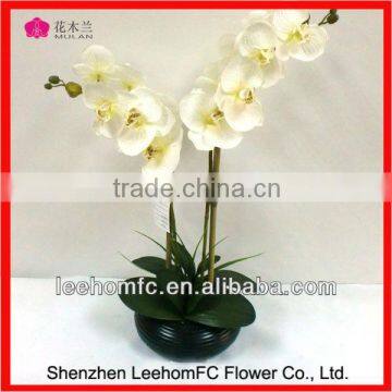 White Orchid Silk Artificial Flower Decoration