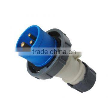 Industrial plug IP67 CE certification waterproof CEE industrial plug 16A,200-250V~2P+E/6h