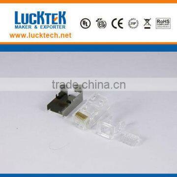 Metal Shield RJ45 8P8C Network CAT5E Modular Plug Connector