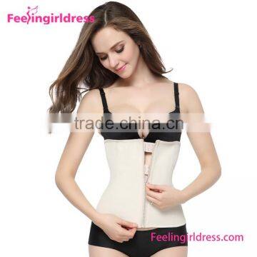 Drop Shipping Long Latex Clip And Zip Waist Cincher Corsets