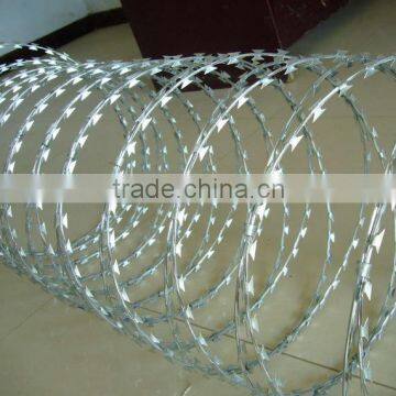 made in china good quality hot sale ISO9001 single spiral razor wire / concertina wire