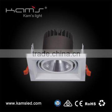 Single head COB downlight 12W ceiling lamp adjustable led rectangular downlight