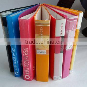 Fashion cheap A4 plastic display book/clear book with label for office