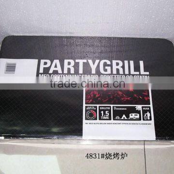 2015 new Disposable grills with alu min frame and good barbecue pass LFGB