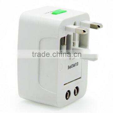 High Quality Universal International Plug Adapter 2 USB Port World Travel AC Power Charger Adaptor photo-3
