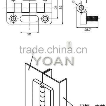 Black painting coated zinc die-casting hinge body