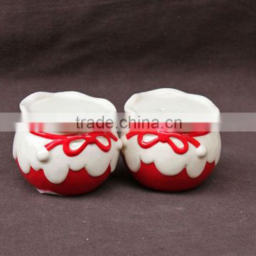 christmas decorative ceramic salt and pepper shaker wedding favors