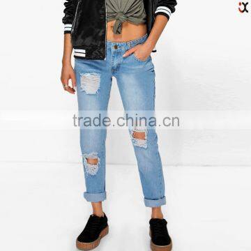 knee ripped slim fit jeans wholesale denim jeans JXA100