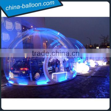 Romantic inflatable clear bubble tent with LED/Transparent lighting tent for advertising activities