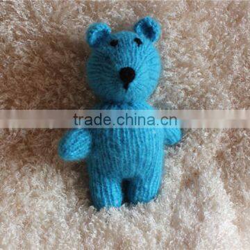 Newborn Photo Prop Knit Teddy Bear Hand Knitted Bear Toy