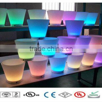 2013 Hot Sale led plastic RGB collapsible ice bucket