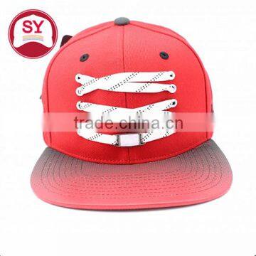 ombre color brim snapback cap with woven label /hip hop snapback cap