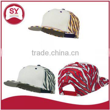 Funny Ziger White Front Snapback Caps, two tone ball cap