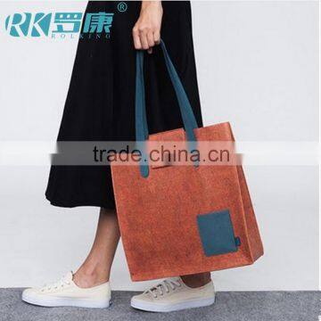 China supplier personality customized felt women handbag