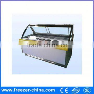 commercial soft ice cream display cabinet for ice cream parlour