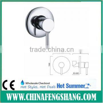 Brass European Round concealed shower mixer