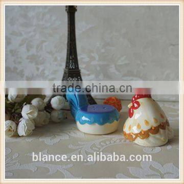 ceramic rooster salt shaker animal sieve pepper shaker