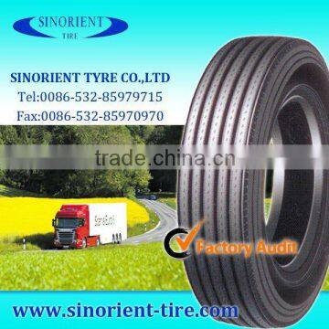 Truck tire for front and drive axle