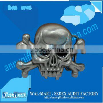 Fashionable western large skull belt buckle for men