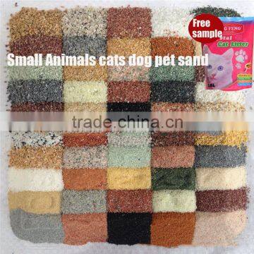 Free sample natural color red white black yellow small animals cats dog pet sand